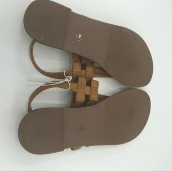 A.n.a Sweeny Cognac & Gold Sandals size 6.5 - Picture 6 of 7
